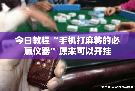 今日教程“手机打麻将的必赢仪器	”原来可以开挂