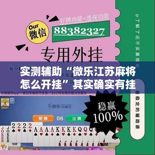 实测辅助“微乐江苏麻将怎么开挂”其实确实有挂