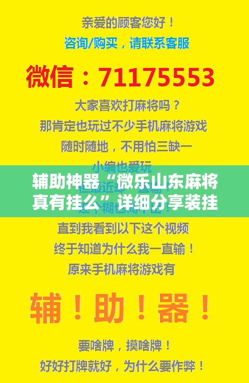 辅助神器“微乐山东麻将真有挂么”详细分享装挂步骤