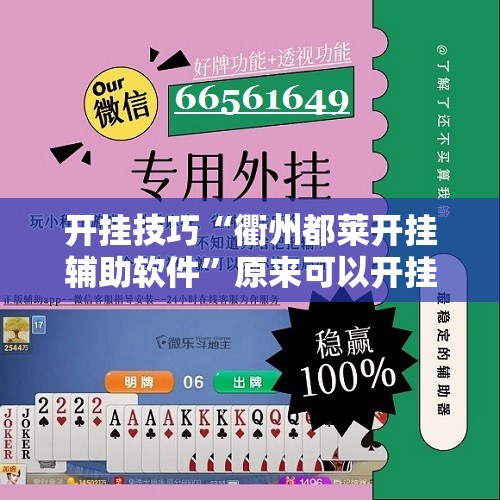 开挂技巧“衢州都莱开挂辅助软件”原来可以开挂
