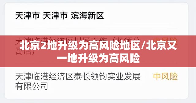 北京2地升级为高风险地区/北京又一地升级为高风险 北京2地升级为高风险地区/北京又一地升级为高风险