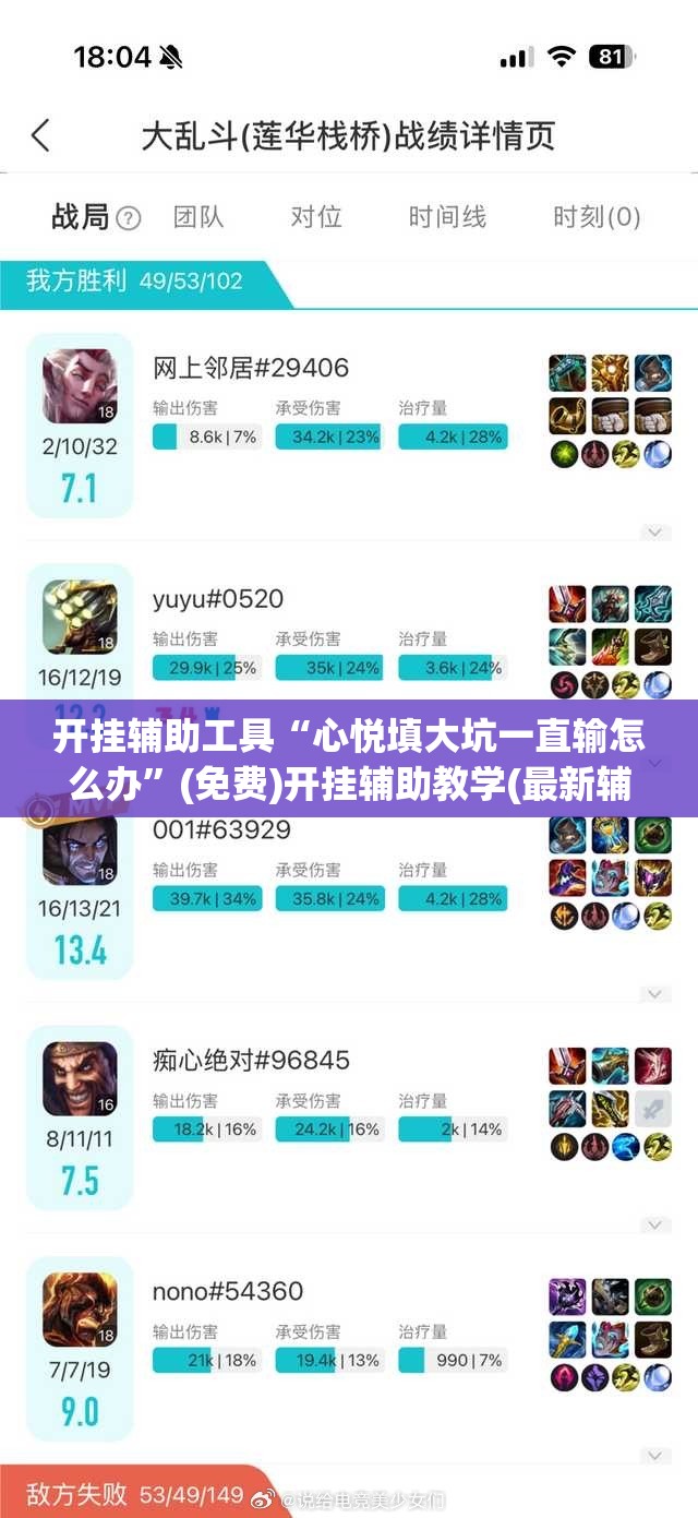 开挂辅助工具“心悦填大坑一直输怎么办”(免费)开挂辅助教学(最新辅助开挂教程)
