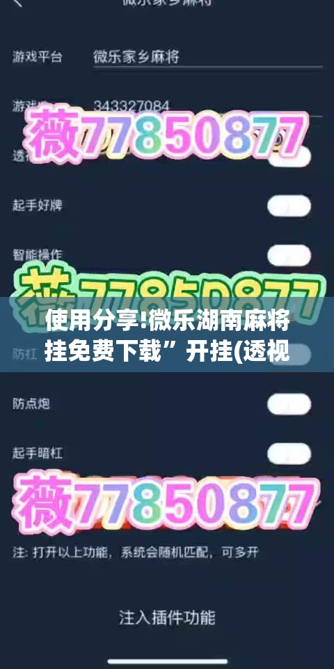 使用分享!微乐湖南麻将挂免费下载”开挂(透视)辅助神器