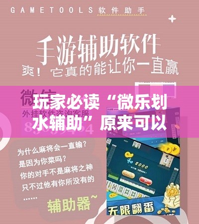 玩家必读“微乐划水辅助”原来可以开挂