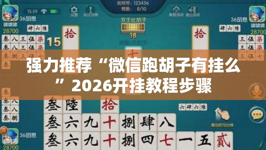 强力推荐“微信跑胡子有挂么	”2026开挂教程步骤