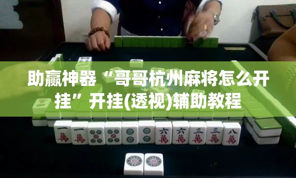 助赢神器“哥哥杭州麻将怎么开挂”开挂(透视)辅助教程