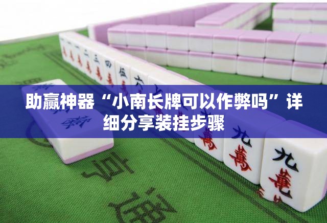 助赢神器“小南长牌可以作弊吗”详细分享装挂步骤