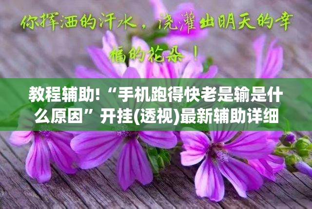 教程辅助!“手机跑得快老是输是什么原因”开挂(透视)最新辅助详细
