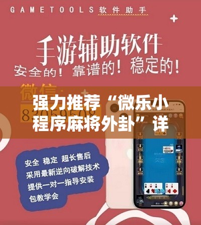 强力推荐“微乐小程序麻将外卦”详细开挂教程