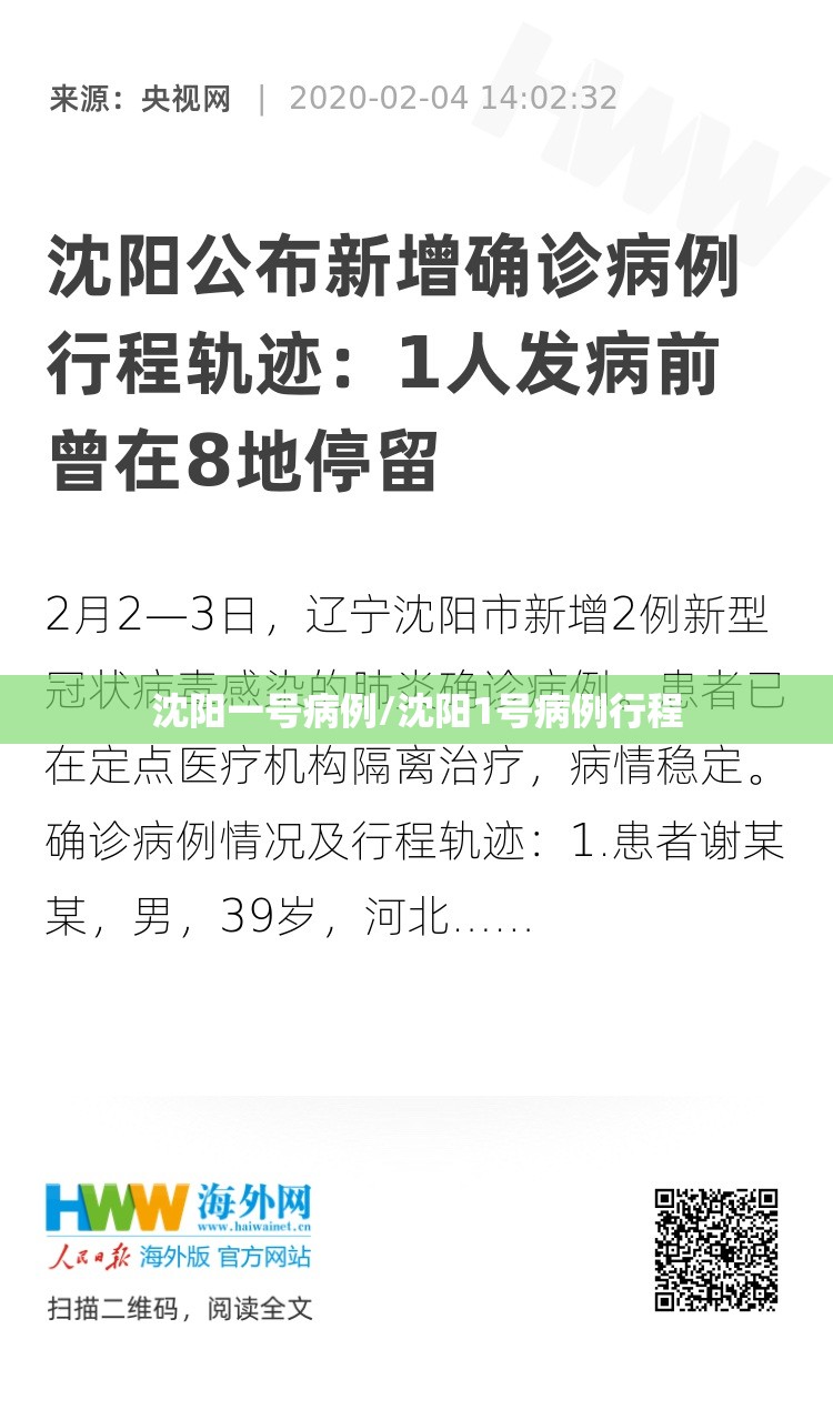 沈阳一号病例/沈阳1号病例行程 沈阳一号病例/沈阳1号病例行程