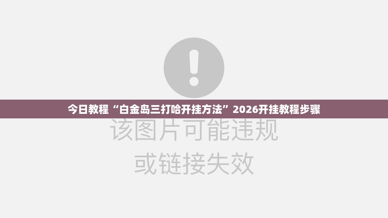 今日教程“白金岛三打哈开挂方法”2026开挂教程步骤