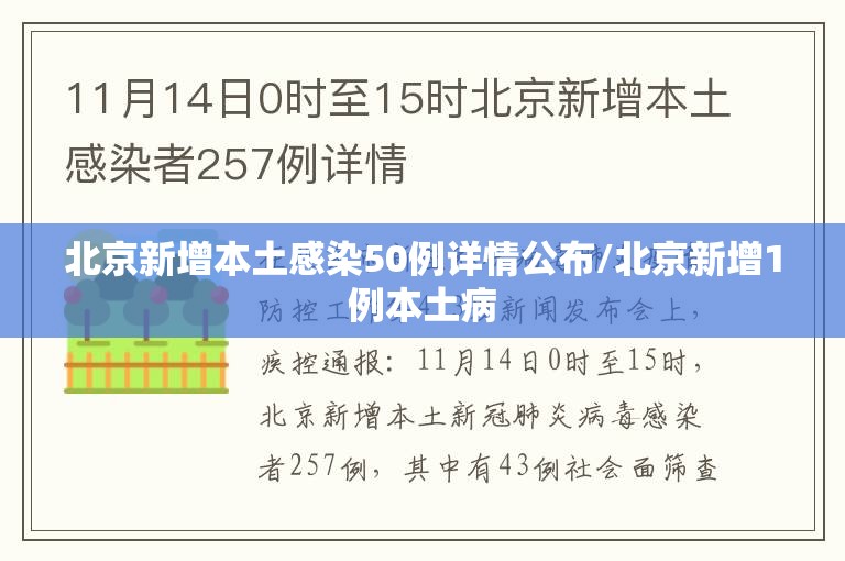 北京新增本土感染50例详情公布/北京新增1例本土病 北京新增本土感染50例详情公布/北京新增1例本土病