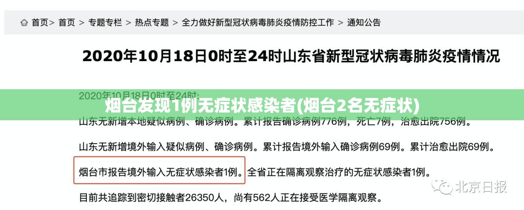 烟台发现1例无症状感染者(烟台2名无症状) 烟台发现1例无症状感染者(烟台2名无症状)