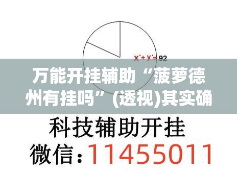 万能开挂辅助“菠萝德州有挂吗”(透视)其实确实有挂