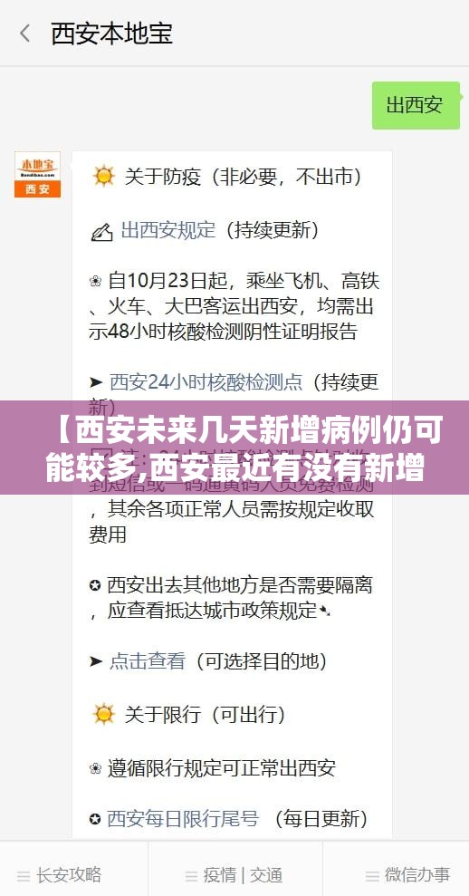 【西安未来几天新增病例仍可能较多,西安最近有没有新增】 【西安未来几天新增病例仍可能较多,西安最近有没有新增】