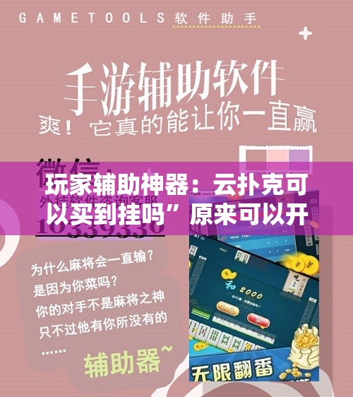 玩家辅助神器：云扑克可以买到挂吗”原来可以开挂
