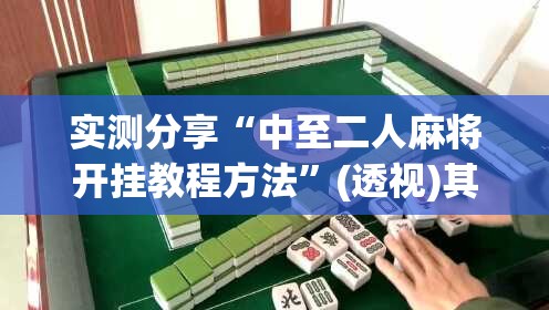 实测分享“中至二人麻将开挂教程方法”(透视)其实确实有挂