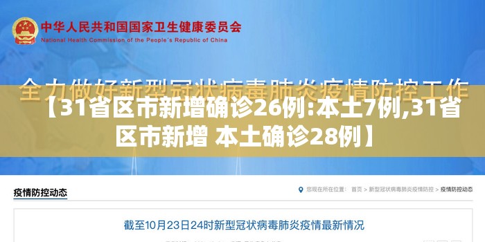 【31省区市新增确诊26例:本土7例,31省区市新增 本土确诊28例】 【31省区市新增确诊26例:本土7例,31省区市新增 本土确诊28例】