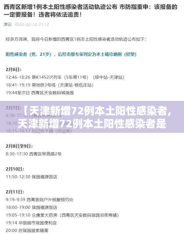 【天津新增72例本土阳性感染者,天津新增72例本土阳性感染者是谁】 【天津新增72例本土阳性感染者,天津新增72例本土阳性感染者是谁】