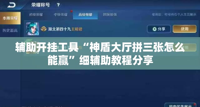 辅助开挂工具“神盾大厅拼三张怎么能赢”细辅助教程分享