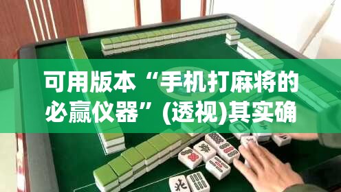 可用版本“手机打麻将的必赢仪器”(透视)其实确实有挂