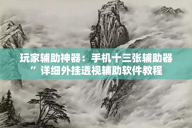 玩家辅助神器：手机十三张辅助器”详细外挂透视辅助软件教程
