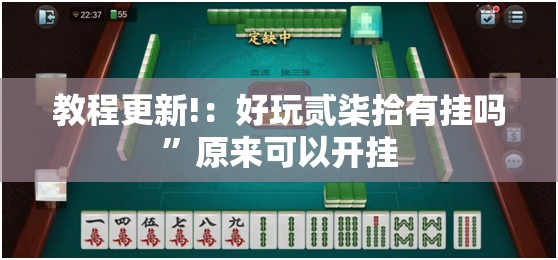 教程更新!：好玩贰柒拾有挂吗”原来可以开挂