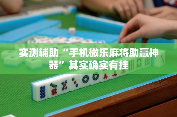 实测辅助“手机微乐麻将助赢神器”其实确实有挂