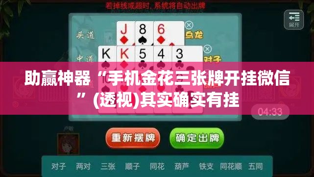 助赢神器“手机金花三张牌开挂微信	”(透视)其实确实有挂