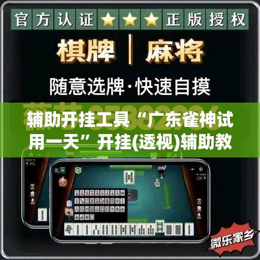 辅助开挂工具“广东雀神试用一天”开挂(透视)辅助教程