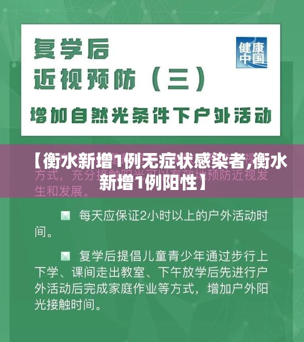 【衡水新增1例无症状感染者,衡水新增1例阳性】 【衡水新增1例无症状感染者,衡水新增1例阳性】