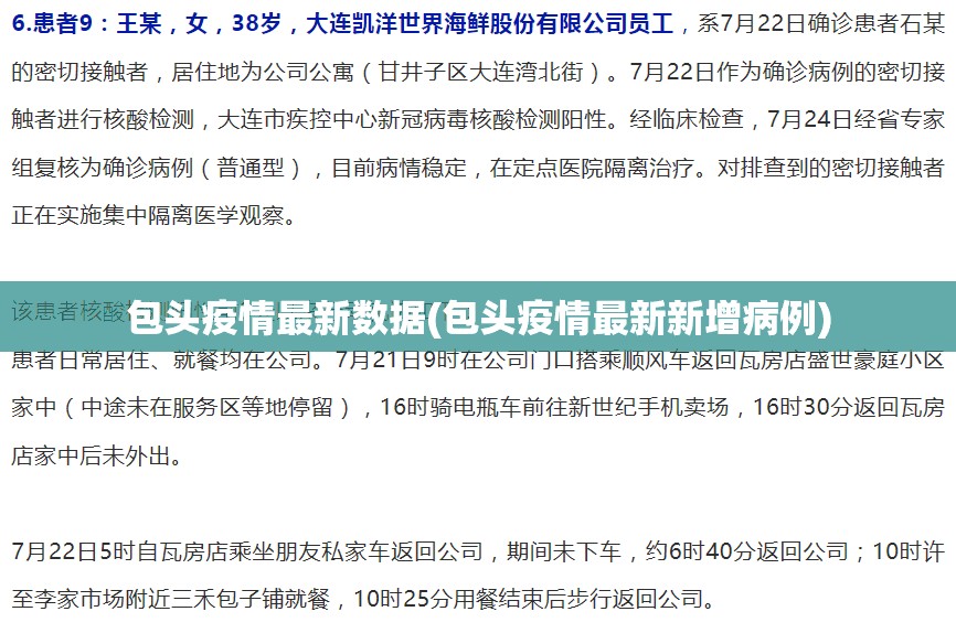 包头疫情最新数据(包头疫情最新新增病例)