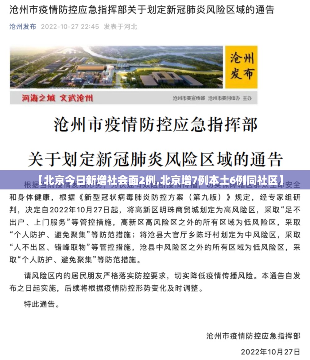 【北京今日新增社会面2例,北京增7例本土6例同社区】 【北京今日新增社会面2例,北京增7例本土6例同社区】