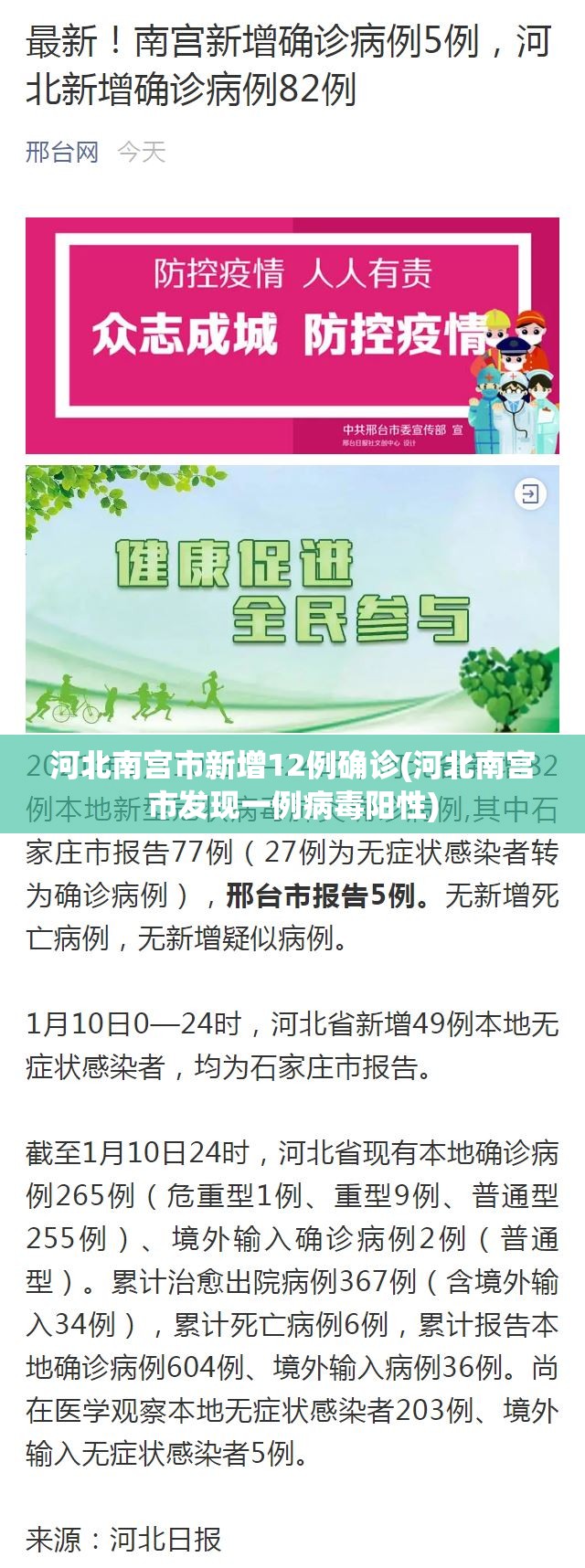 河北南宫市新增12例确诊(河北南宫市发现一例病毒阳性) 河北南宫市新增12例确诊(河北南宫市发现一例病毒阳性)