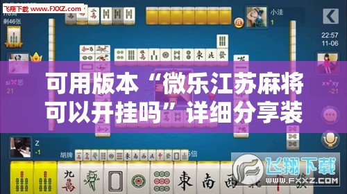 可用版本“微乐江苏麻将可以开挂吗”详细分享装挂步骤