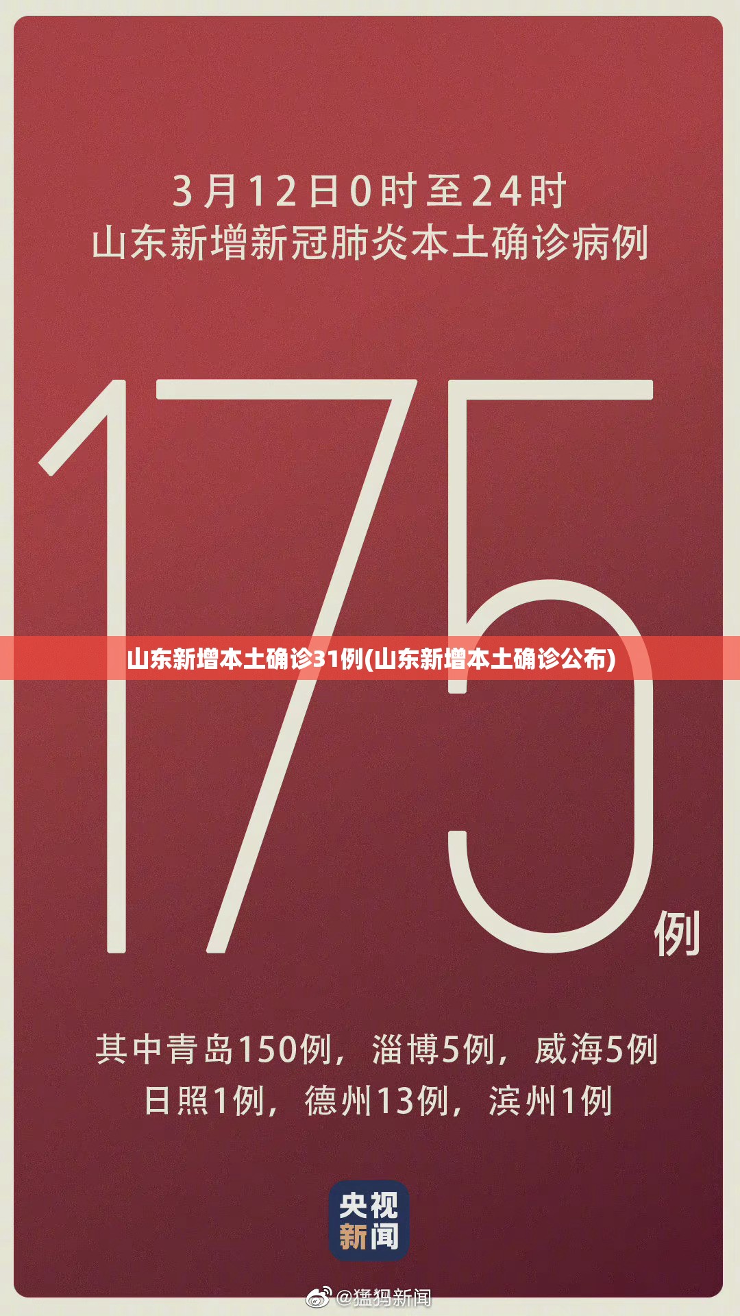 山东新增本土确诊31例(山东新增本土确诊公布)