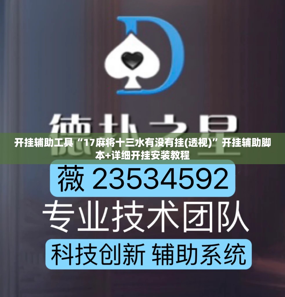 开挂辅助工具“17麻将十三水有没有挂(透视)”开挂辅助脚本+详细开挂安装教程