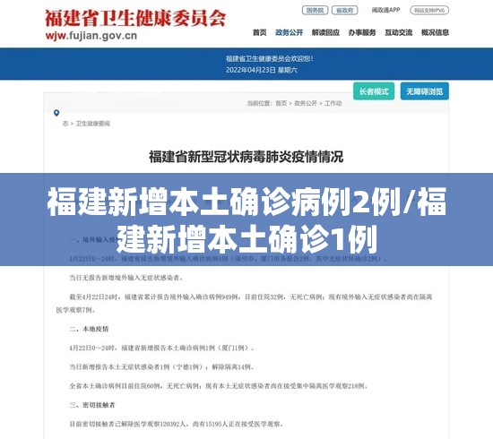 福建新增本土确诊病例2例/福建新增本土确诊1例 福建新增本土确诊病例2例/福建新增本土确诊1例