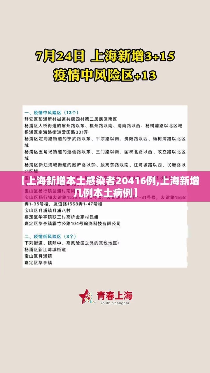 【上海新增本土感染者20416例,上海新增几例本土病例】