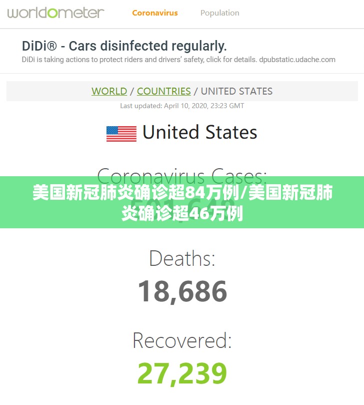 美国新冠肺炎确诊超84万例/美国新冠肺炎确诊超46万例 美国新冠肺炎确诊超84万例/美国新冠肺炎确诊超46万例