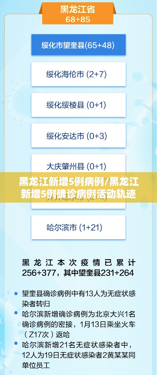黑龙江新增5例病例/黑龙江新增5例确诊病例活动轨迹