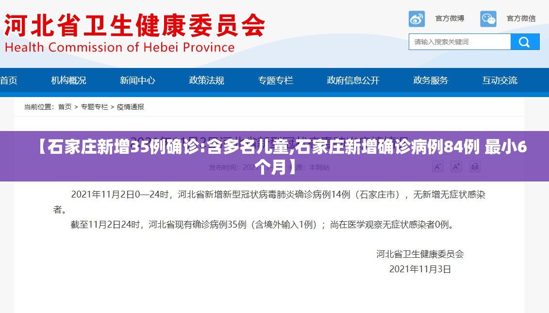 【石家庄新增35例确诊:含多名儿童,石家庄新增确诊病例84例 最小6个月】 【石家庄新增35例确诊:含多名儿童,石家庄新增确诊病例84例 最小6个月】