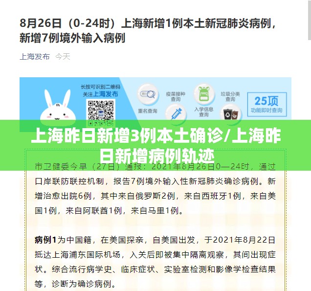 上海昨日新增3例本土确诊/上海昨日新增病例轨迹 上海昨日新增3例本土确诊/上海昨日新增病例轨迹