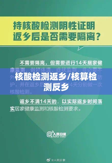 核酸检测返乡/核算检测反乡