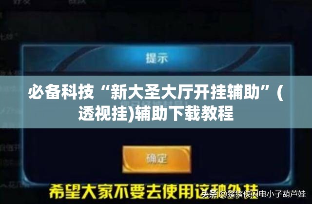 必备科技“新大圣大厅开挂辅助”(透视挂)辅助下载教程