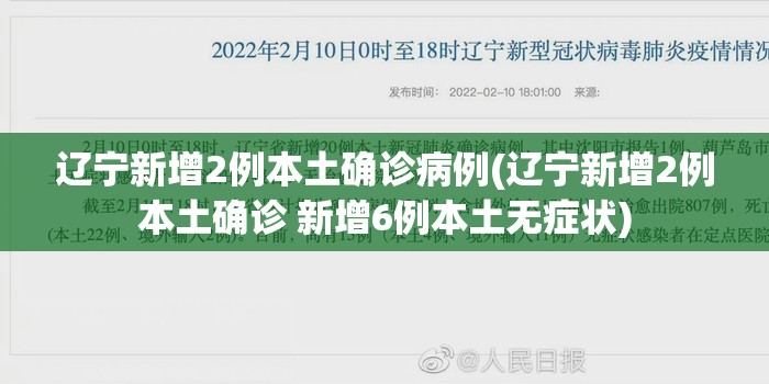 辽宁新增2例本土确诊病例(辽宁新增2例本土确诊 新增6例本土无症状) 辽宁新增2例本土确诊病例(辽宁新增2例本土确诊 新增6例本土无症状)