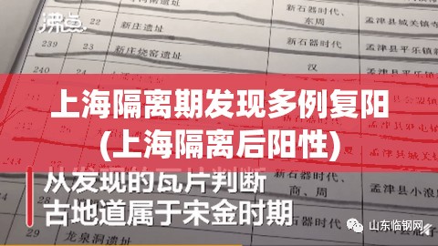 上海隔离期发现多例复阳(上海隔离后阳性)