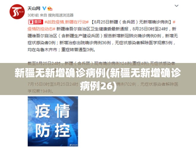 新疆无新增确诊病例(新疆无新增确诊病例26) 新疆无新增确诊病例(新疆无新增确诊病例26)