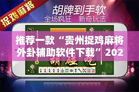 推荐一款“贵州捉鸡麻将外卦辅助软件下载”2026开挂教程步骤