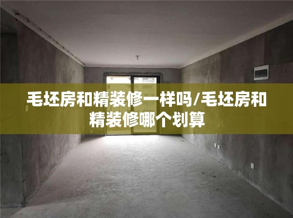 毛坯房和精装修一样吗/毛坯房和精装修哪个划算